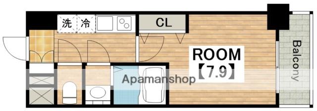 セオリー天王寺南DOOR(1K/4階)の間取り写真