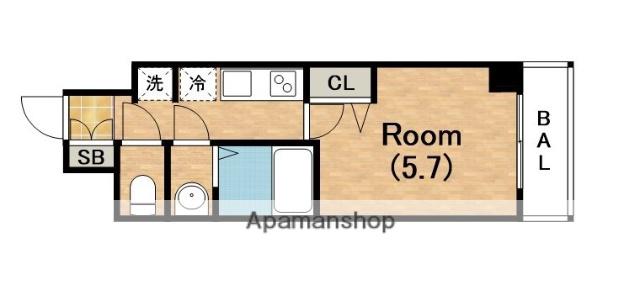 LE-BEAR天王寺東(1K/7階)の間取り写真