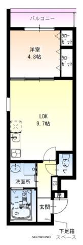 フジパレス住吉長居3番館(1LDK/3階)の間取り写真