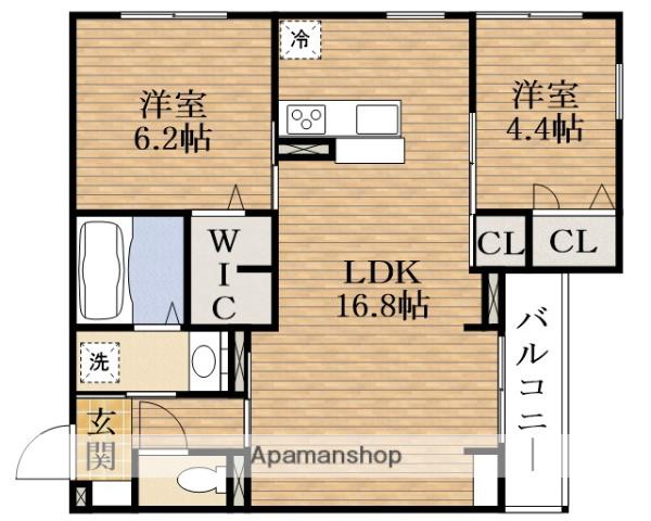 アパートメントYⅡ(2LDK/3階)の間取り写真