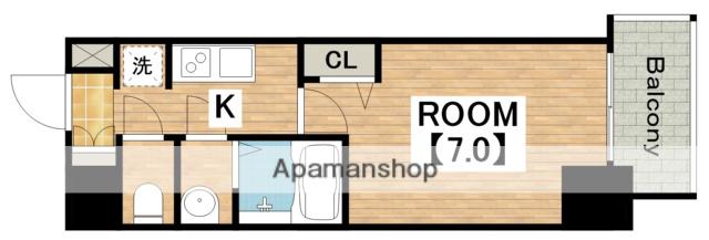 フォーリアライズ天王寺ソリオ(1K/13階)の間取り写真