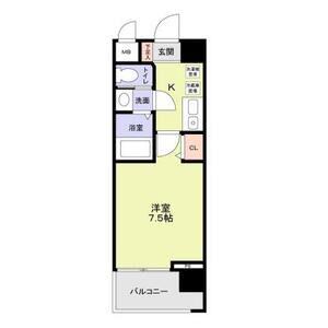 ミアカーサあわざ(1K/10階)の間取り写真