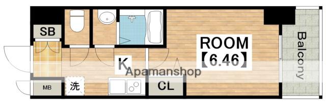 LUXENA住之江公園(1K/5階)の間取り写真