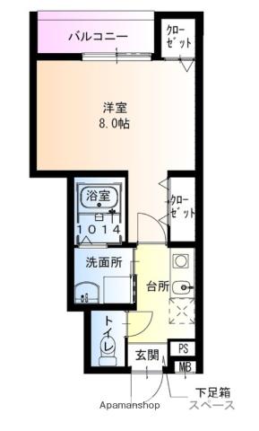 フジパレス住吉公園西(1K/3階)の間取り写真
