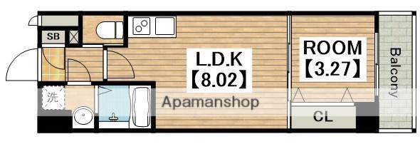 FDS AERAS VIM(1LDK/2階)の間取り写真