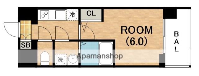 エスリード ザ・グレア大阪(1K/10階)の間取り写真