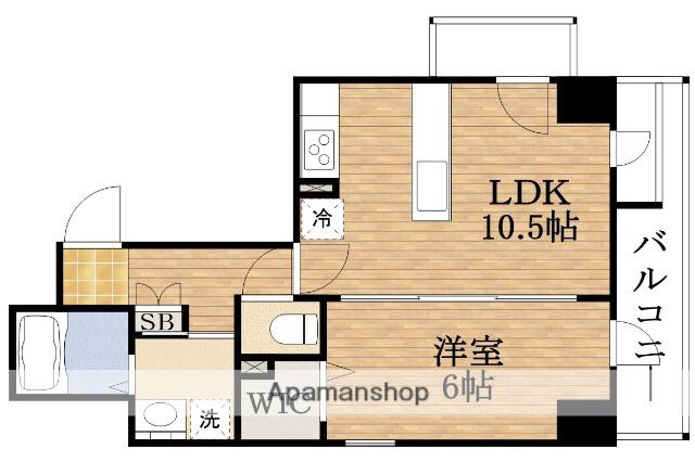 LA CASA 石ケ辻(1LDK/5階)の間取り写真
