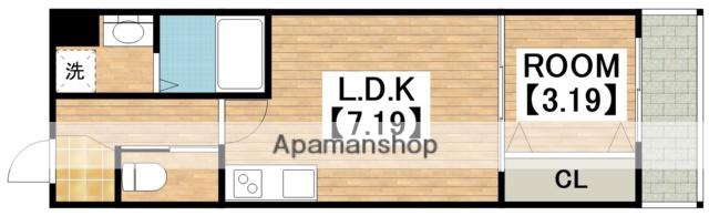 テラ我孫子西(1DK/2階)の間取り写真