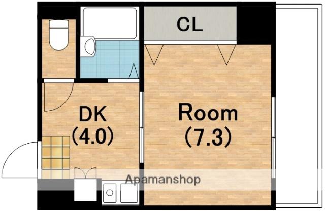 メロディーハイム美章園(1K/6階)の間取り写真
