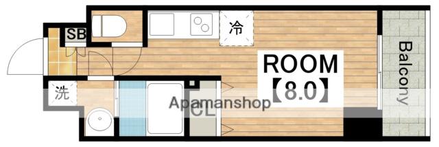 ルミノーサ堺(ワンルーム/8階)の間取り写真