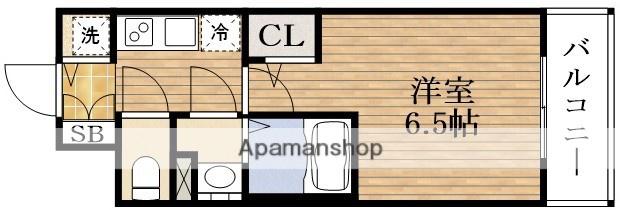 エスリード難波AGREA(1K/10階)の間取り写真