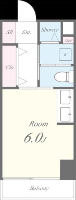 ロイヤルハイツ新深江(ワンルーム/4階)の間取り写真