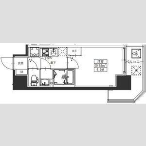 S-RESIDENCE堺湊駅前AZURE(1K/12階)の間取り写真