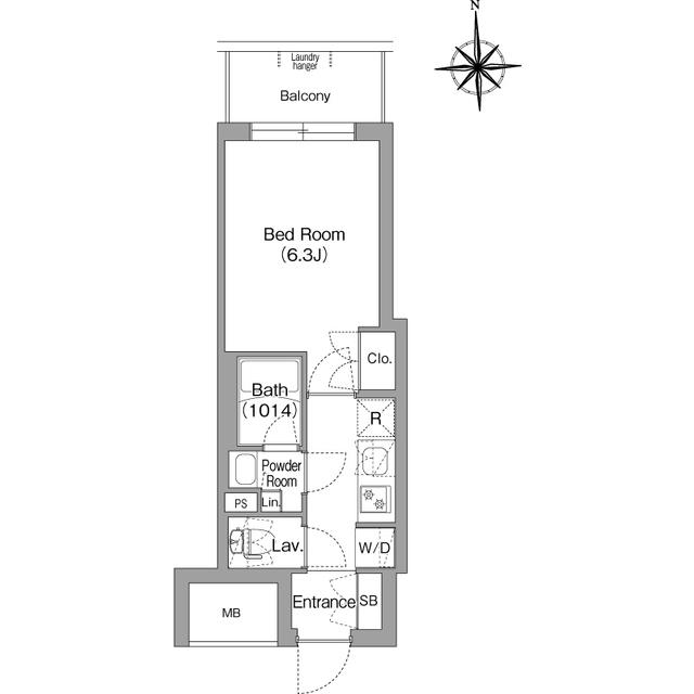 コンフォリア・リヴ博労町一丁目Q(1K/12階)の間取り写真