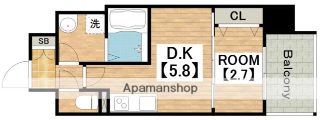 テラ堺市駅(1DK/7階)の間取り写真