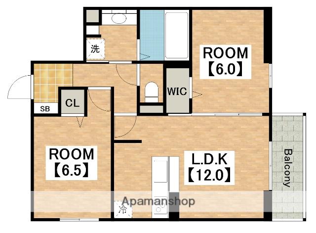 WISTERIA 三信(2LDK/3階)の間取り写真