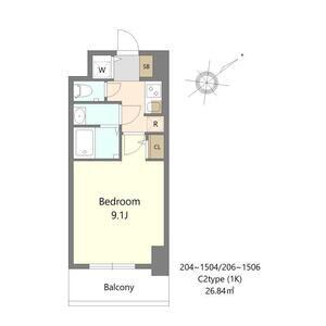 S-RESIDENCE堺BLAZE(1K/5階)の間取り写真