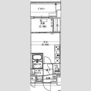 ALIVIS放出(1DK/10階)の間取り写真