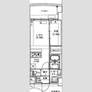 ALIVIS放出(1LDK/4階)の間取り写真