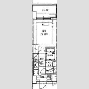ALIVIS放出(1K/11階)の間取り写真