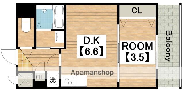 CREST TAPP 天王寺イースト(1DK/3階)の間取り写真