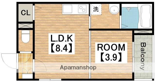 センチュリー昭和町(1LDK/2階)の間取り写真