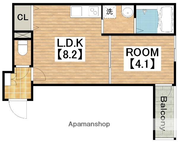 センチュリー昭和町(1LDK/2階)の間取り写真