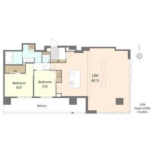 S-RESIDENCE松屋町ASENCE(2LDK/12階)の間取り写真