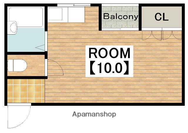 アンビエンス田島(ワンルーム/2階)の間取り写真