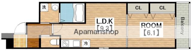 フジパレス今川公園東Ⅱ番館(1LDK/2階)の間取り写真