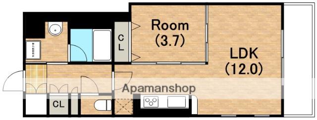 URBAN TERRACE ABENO(1LDK/4階)の間取り写真