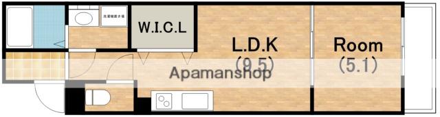 フジパレス杉本町2番館(1LDK/1階)の間取り写真