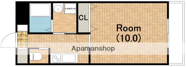 ルフランソレイユ(1K/2階)の間取り写真