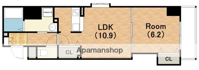 サンハイム平野宮町(1LDK/4階)の間取り写真