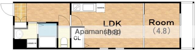 フジパレス沢ノ町(1LDK/3階)の間取り写真