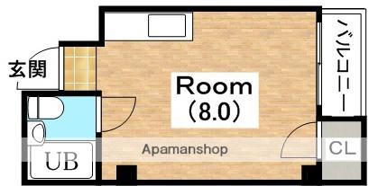 エレガンスコーポⅡ(ワンルーム/5階)の間取り写真