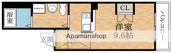 SQUARE(ワンルーム/3階)の間取り写真