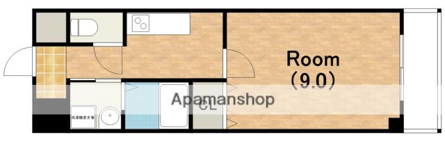 グランディール阪南町3(1K/8階)の間取り写真