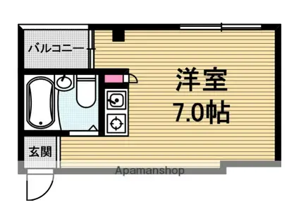 シティコーポ上汐(ワンルーム/3階)の間取り写真