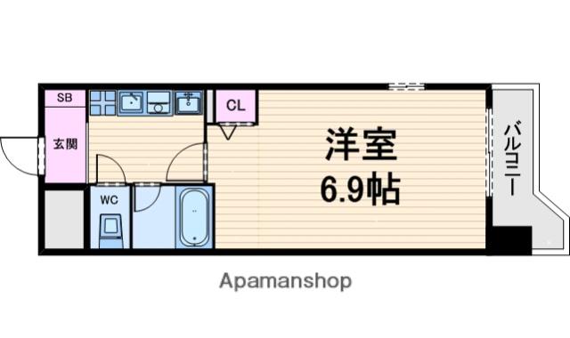 エステムコート大阪城南Ⅱ(1K/1階)の間取り写真