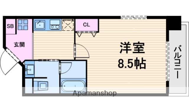 アーバンステージ安堂寺Ⅱ(1K/10階)の間取り写真