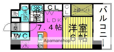 ノースVILLAGE参番館(1LDK/8階)の間取り写真