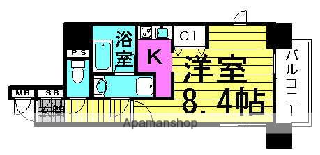 アーデン西天満(1K/12階)の間取り写真