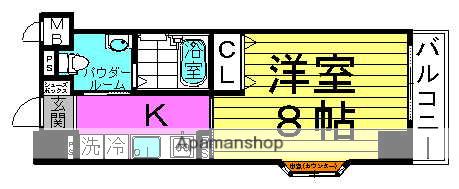 インベスト北梅田(1K/5階)の間取り写真