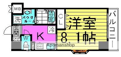 インベスト北梅田(1K/3階)の間取り写真