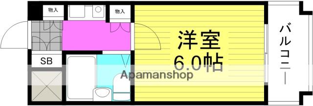 リッチハイツパークサイド(1K/5階)の間取り写真