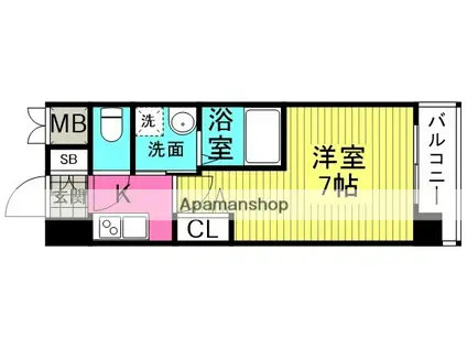 SWISS梅田東(1K/6階)の間取り写真