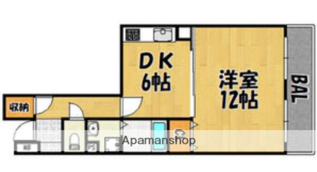 日商岩井中津マンション(1DK/5階)の間取り写真