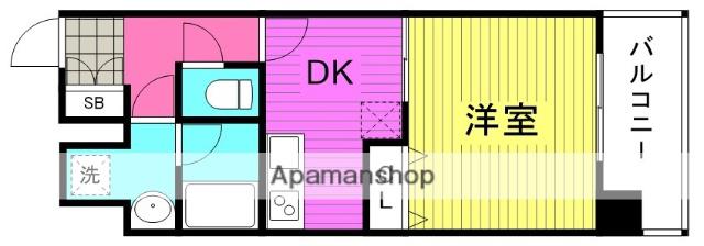 エイペックス梅田東Ⅱ(1DK/4階)の間取り写真