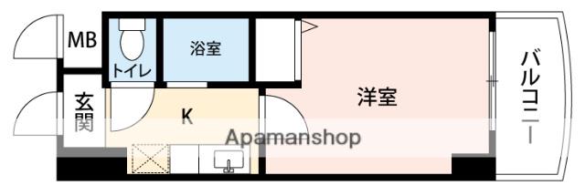 HOPECITY天神橋(1K/12階)の間取り写真